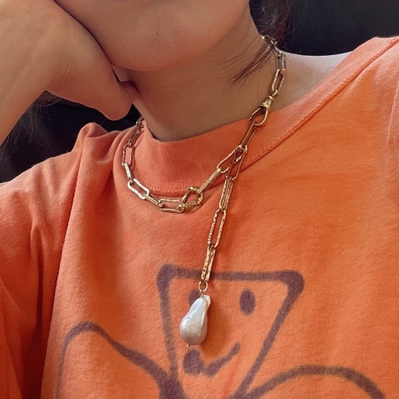 [SOLD]Aligheri pearl and gold necklace - Picture 2 of 7